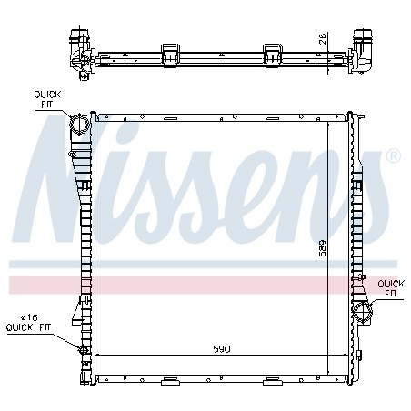 Radiateur Refroidissement Moteur Pour BMW X5 17117554668 7.544.668 7.554.668