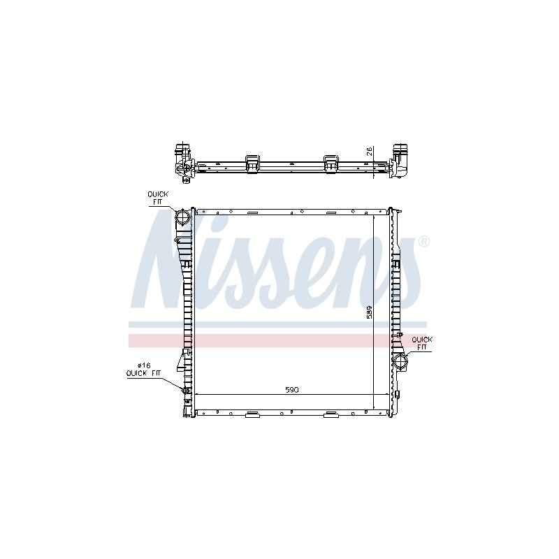Radiateur Refroidissement Moteur Pour BMW X5 17117554668 7.544.668 7.554.668