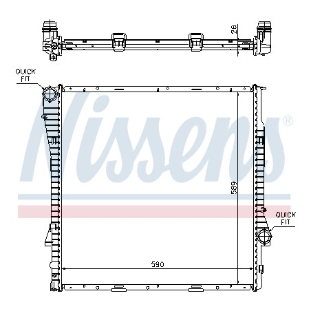 Radiateur Refroidissement Moteur Pour BMW X5 1.439.104 1710.7.544.669