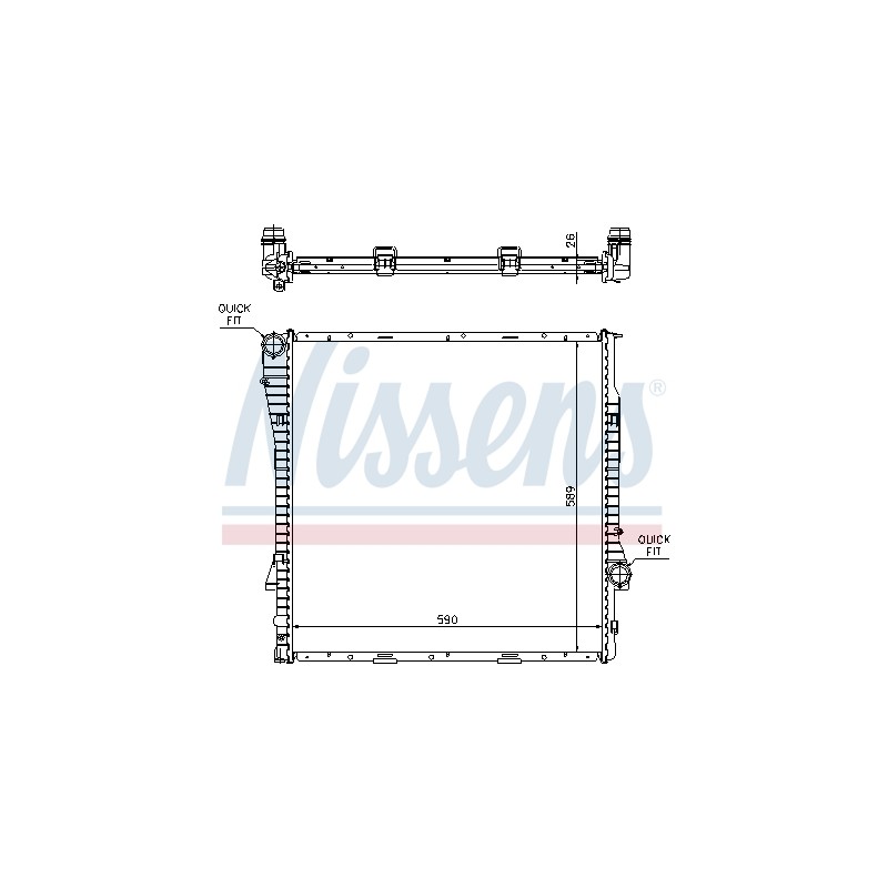 Radiateur Refroidissement Moteur Pour BMW X5 1.439.104 1710.7.544.669