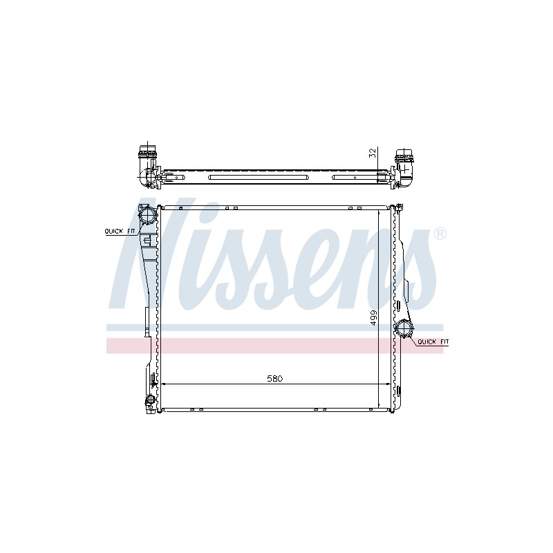 Radiateur Refroidissement Moteur Pour BMW X3 17113400013 17113403551 17113404397
