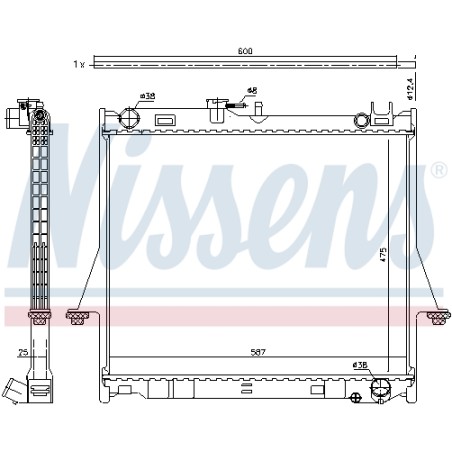 Radiateur Refroidissement Moteur Pour Isuzu D-Max I 8973333500 8973333501
