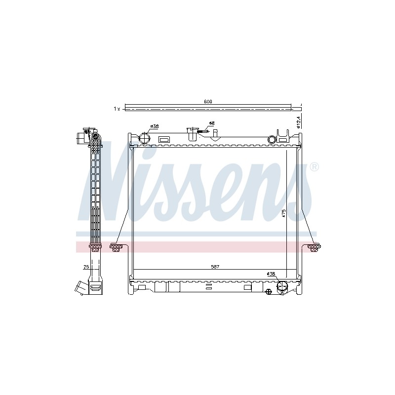 Radiateur Refroidissement Moteur Pour Isuzu D-Max I 8973333500 8973333501