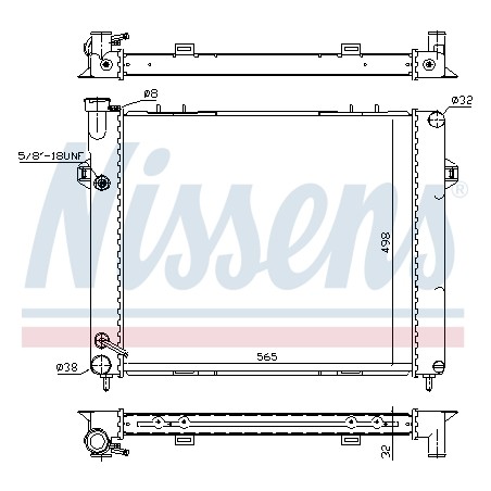 Radiateur Refroidissement Moteur Pour Jeep Grand Cherokee I 52027797 52027798