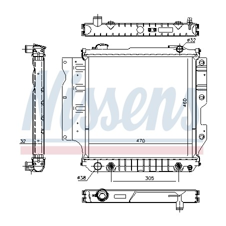 Radiateur Refroidissement Moteur Pour Jeep Wrangler I II 52028112AB 52028114