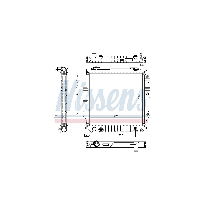 Radiateur Refroidissement Moteur Pour Jeep Wrangler I II 52028112AB 52028114