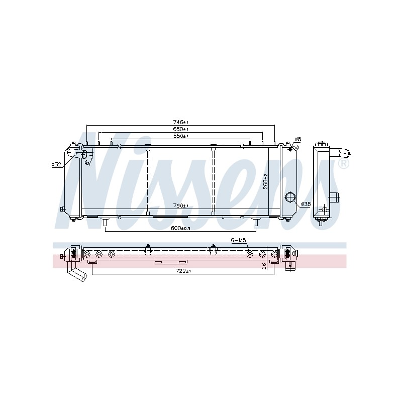 Radiateur Refroidissement Moteur Pour Jeep Cherokee 5191931AA 52029100