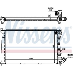 Radiateur Refroidissement Moteur Pour Peugeot 406 605 Citroën XM