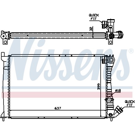 Radiateur Refroidissement Moteur Pour Peugeot 406 605 Citroën XM