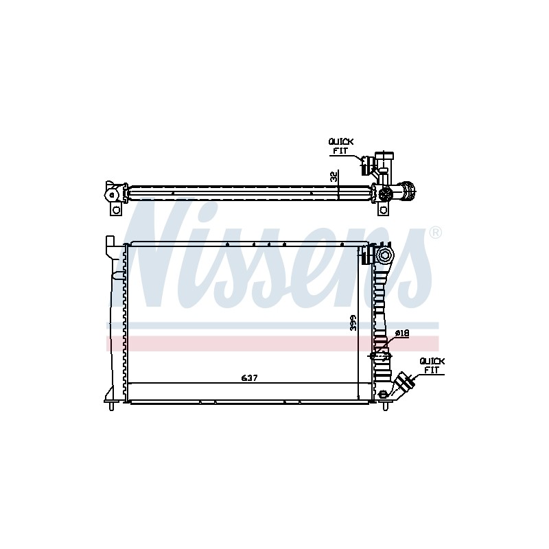 Radiateur Refroidissement Moteur Pour Peugeot 406 605 Citroën XM