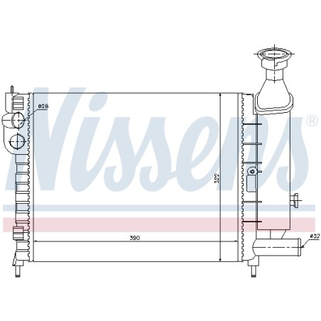 Radiateur Refroidissement Moteur Pour Citroën AX 1301EW 1331.HL 95666844