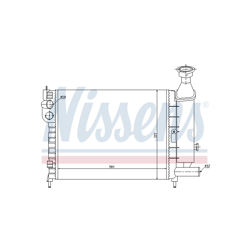 Radiateur Refroidissement Moteur Pour Citroën AX 1301EW 1331.HL 95666844