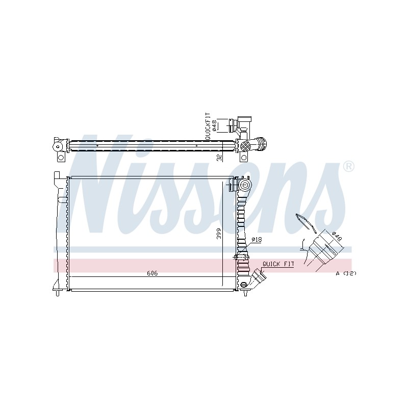 Radiateur Refroidissement Moteur Pour Citroën Xantia 1301.GL 1301GN 1331.HV