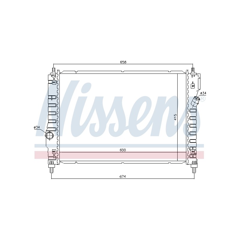 Radiateur Refroidissement Moteur Pour Chevrolet Aveo/Kalos 95227749 95227751