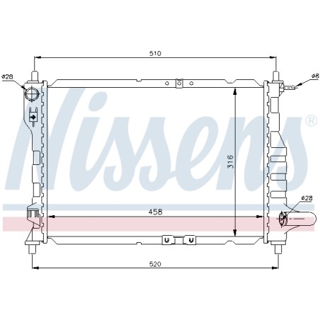 Radiateur Refroidissement Moteur Pour Chevrolet Matiz Spark Daewoo Matiz