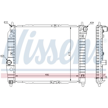 Radiateur Refroidissement Moteur Pour Chevrolet Aveo/Kalos Lanos Daewoo Kalos