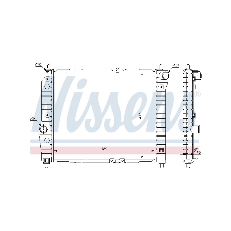 Radiateur Refroidissement Moteur Pour Chevrolet Aveo/Kalos Lanos Daewoo Kalos