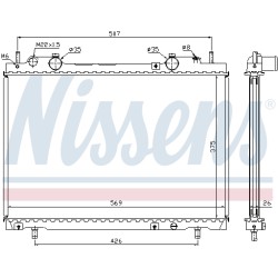 Radiateur Refroidissement Moteur Pour Fiat Brava Bravo I Marea Multipla 46404163