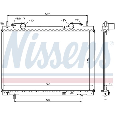 Radiateur Refroidissement Moteur Pour Fiat Brava Bravo I Marea Multipla 46404163