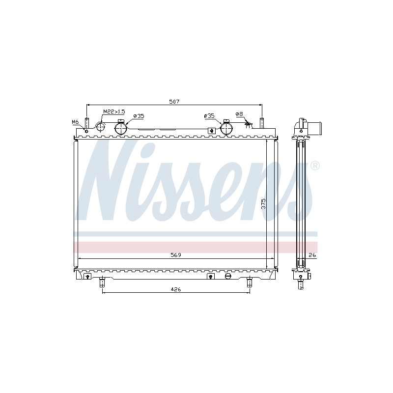 Radiateur Refroidissement Moteur Pour Fiat Brava Bravo I Marea Multipla 46404163