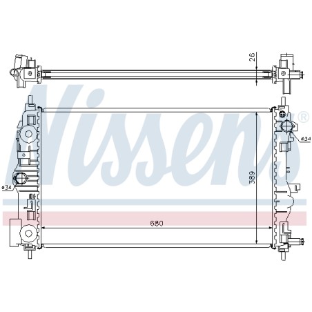 Radiateur Refroidissement Moteur Pour Opel Chevrolet Vauxhall 1300327 13267666