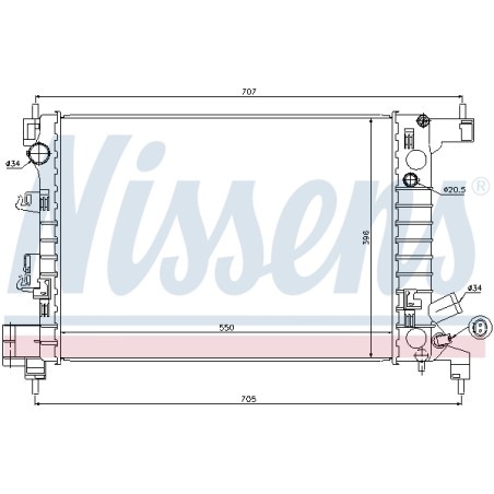 Radiateur Refroidissement Moteur Pour Chevrolet Aveo Cobalt 94516938 95316032