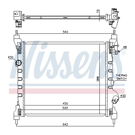 Radiateur Refroidissement Moteur Pour Chevrolet Spark 95423942 96676341