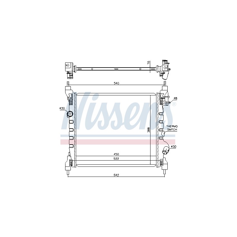 Radiateur Refroidissement Moteur Pour Chevrolet Spark 95423942 96676341