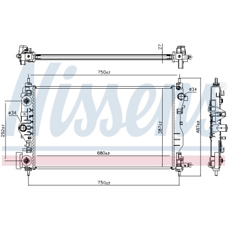 Radiateur Refroidissement Moteur Pour Chevrolet Cruze Station Wagon 13267667