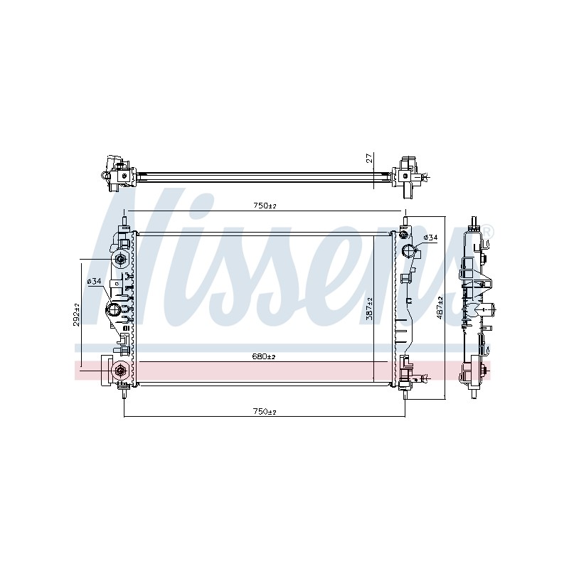 Radiateur Refroidissement Moteur Pour Chevrolet Cruze Station Wagon 13267667