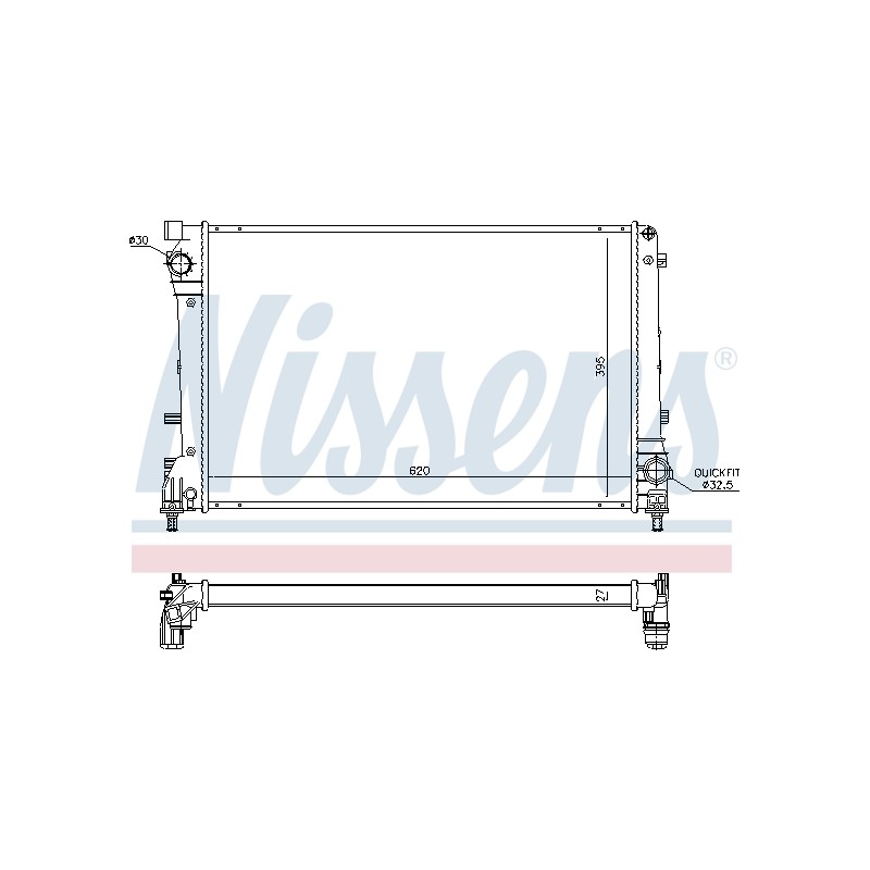 Radiateur Refroidissement Moteur Pour Fiat 500/595/695 500C/595C/695C K51819061