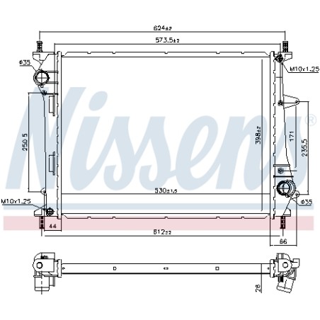 Radiateur Refroidissement Moteur Pour Fiat Multipla 51767821 51867532 K51767821