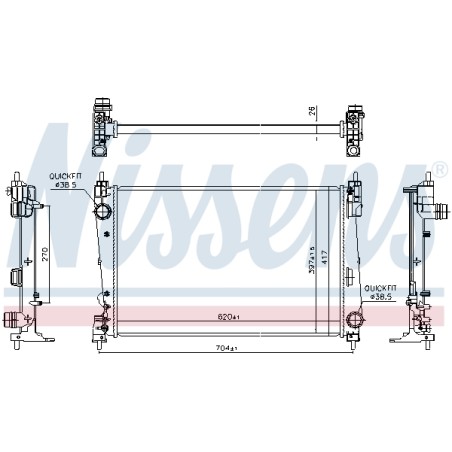 Radiateur Refroidissement Moteur Pour Opel Fiat Chrysler Lancia 9550210 51840477