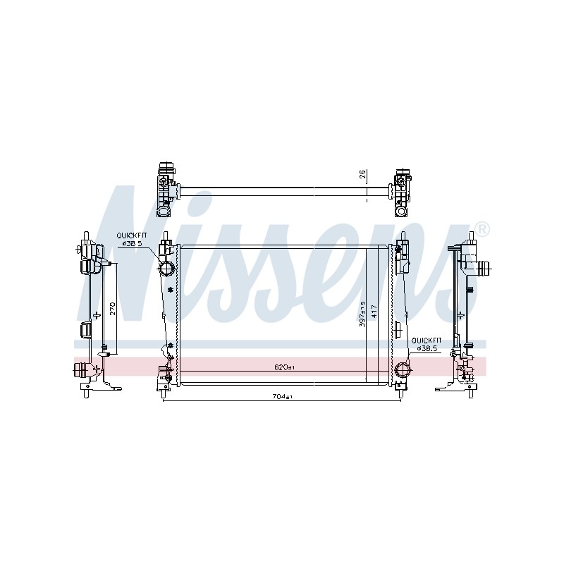 Radiateur Refroidissement Moteur Pour Opel Fiat Chrysler Lancia 9550210 51840477