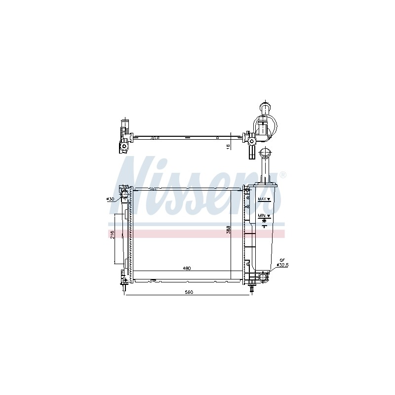 Radiateur Refroidissement Moteur Pour Chrysler Ypsilon Lancia Ypsilon 51839665