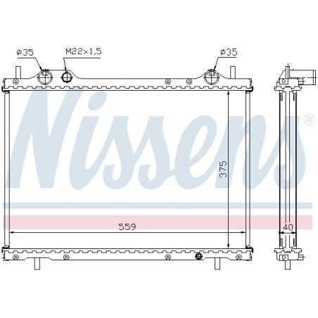 Radiateur Refroidissement Moteur Pour Fiat Brava Bravo I Marea K46547096