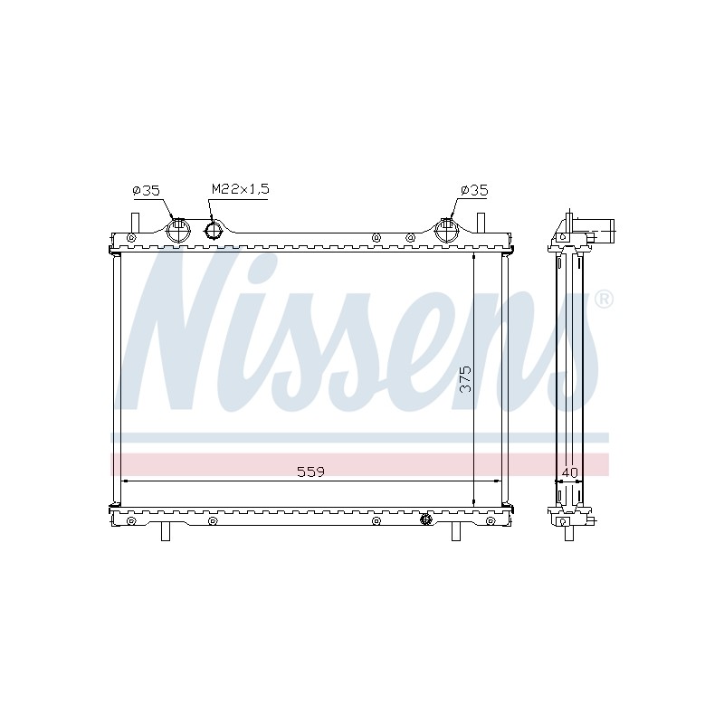 Radiateur Refroidissement Moteur Pour Fiat Brava Bravo I Marea K46547096