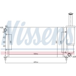 Radiateur Refroidissement Moteur Pour Fiat Punto 51724188 51724191