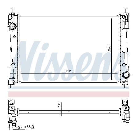 Radiateur Refroidissement Moteur Pour Fiat Grande Punto 51863817 51936040