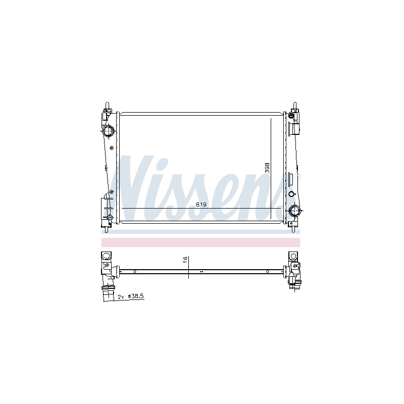 Radiateur Refroidissement Moteur Pour Fiat Grande Punto 51863817 51936040