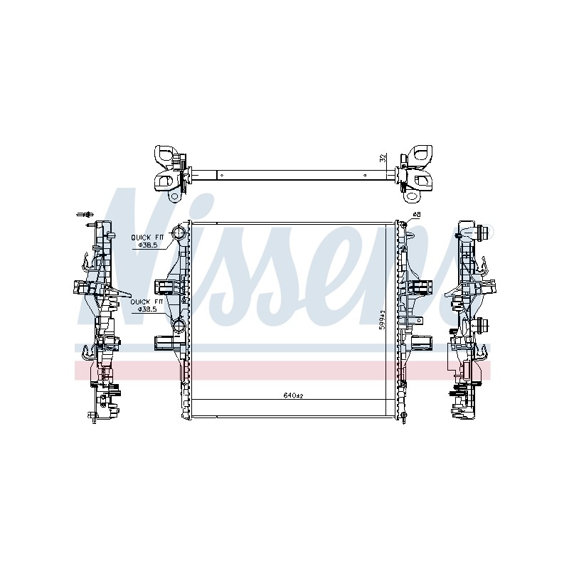 Radiateur Refroidissement Moteur Pour Iveco Daily Citys IV V VI 500060727