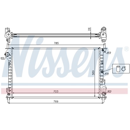 Radiateur Refroidissement Moteur Pour Ford Tourneo Transit 8T168005BA 8T168005BB