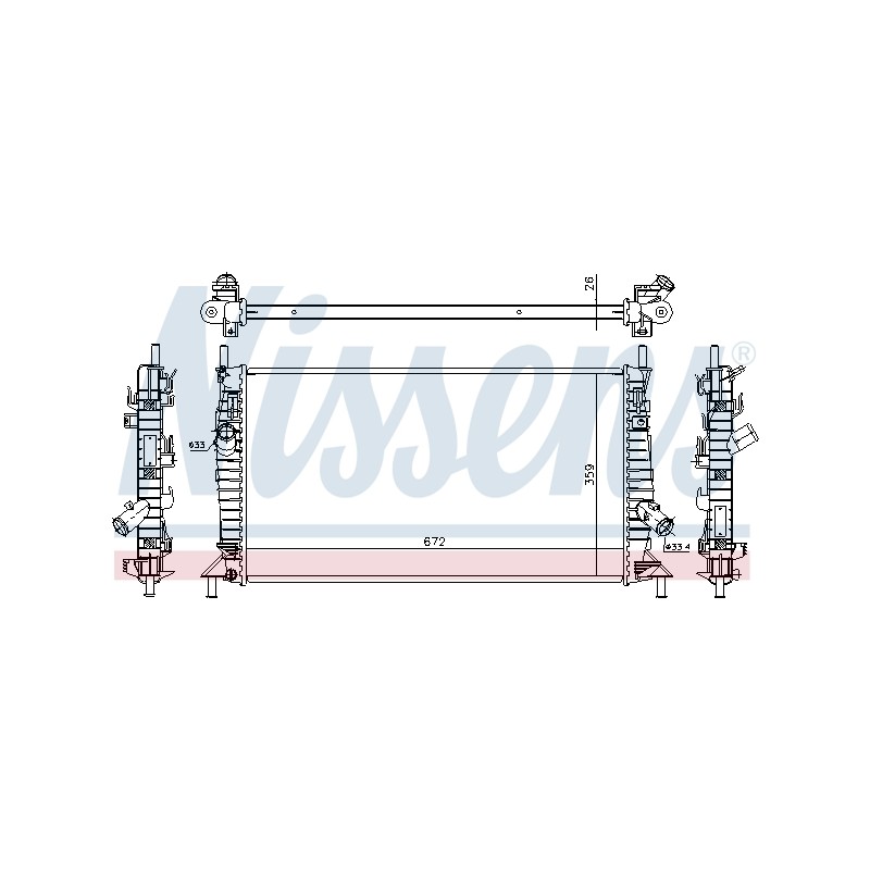 Radiateur Refroidissement Moteur Pour Ford Mazda Volvo 1357325 1366834 1374402