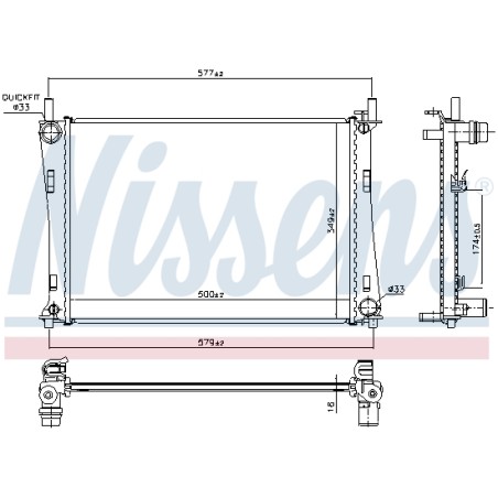 Radiateur Refroidissement Moteur Pour Ford Fiesta V Fusion Mazda 2