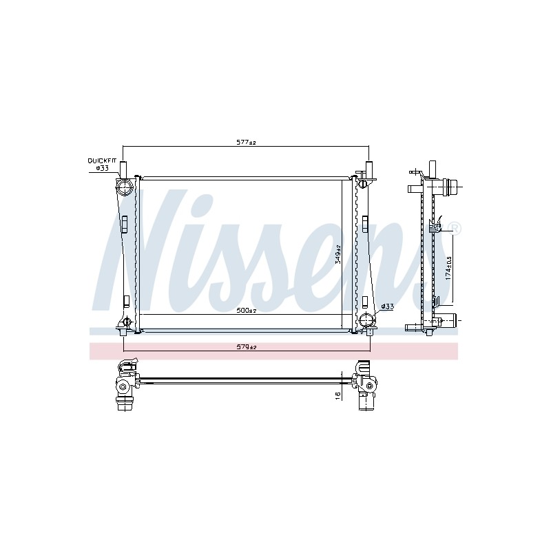 Radiateur Refroidissement Moteur Pour Ford Fiesta V Fusion Mazda 2