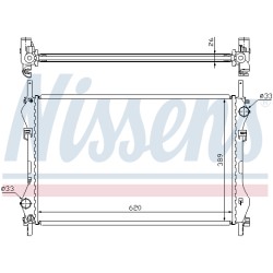 Radiateur Refroidissement Moteur Pour Ford Transit ME1C1H8005GE YC1H8005BA