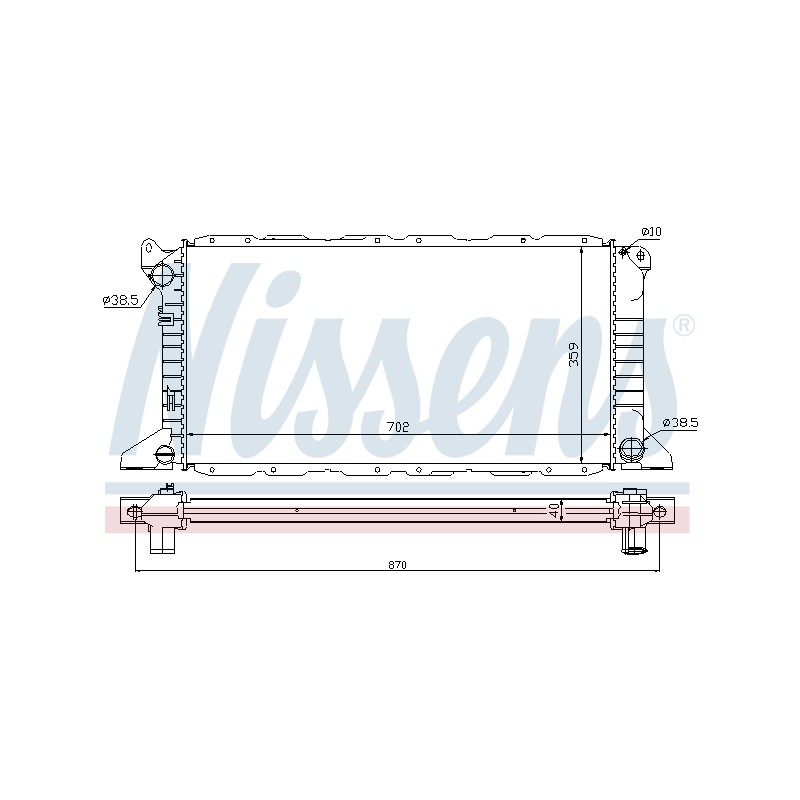 Radiateur Refroidissement Moteur Pour Ford Transit 1112703 1671777 7045711