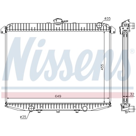 Radiateur Refroidissement Moteur Pour Ford Maverick Nissan Terrano II 1953239