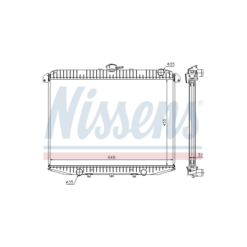 Radiateur Refroidissement Moteur Pour Ford Maverick Nissan Terrano II 1953239
