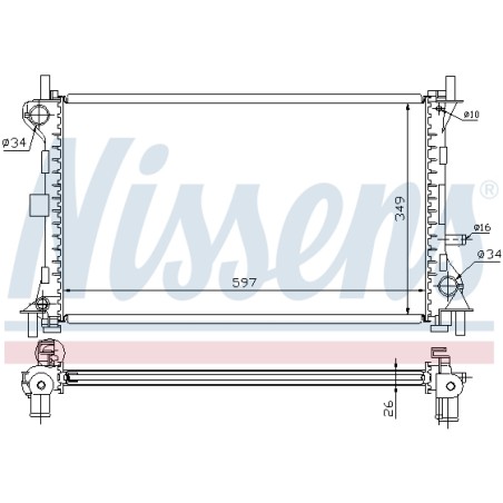 Radiateur Refroidissement Moteur Pour Ford Focus Turnier YS4Z8005AA